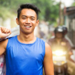 orthodontic treatments, smiling man with braces