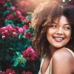 woman wearing braces in summer